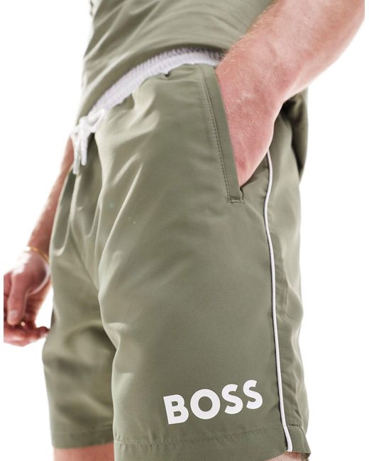 Boss Boss – starfish – badeshorts in Green für Herren