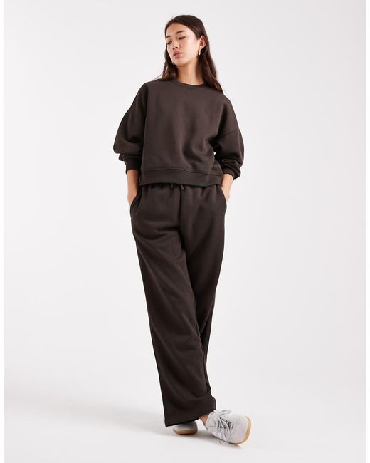 ONLY Brown Crew Neck Drop Shoulder Sweatshirt Co-ord