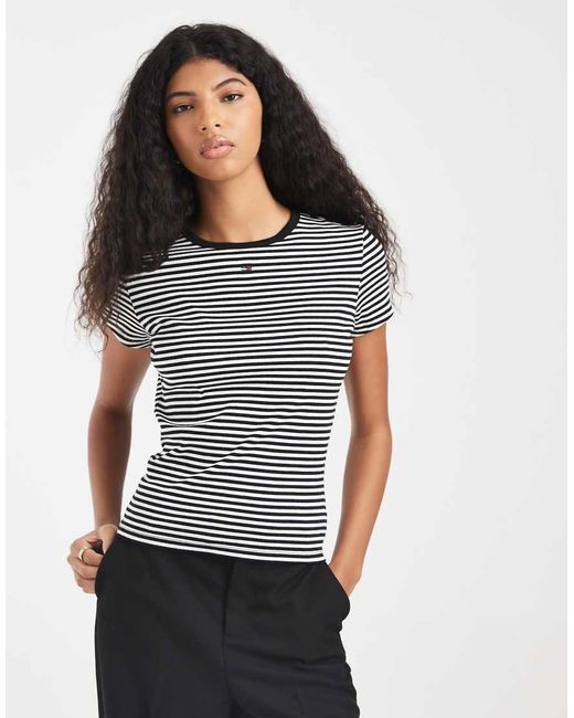 Tommy Hilfiger White Essential Rib Slim Fit T-shirt