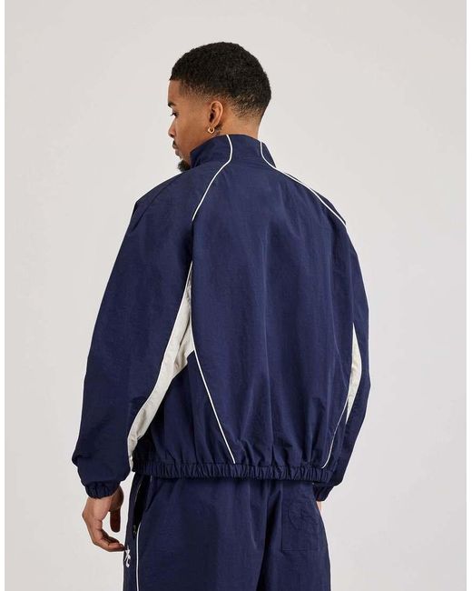CERNUCCI Blue Oversized Nylon Panelled Track Top for men