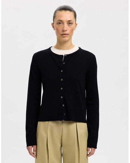 SELECTED Black Knitted Cardigan
