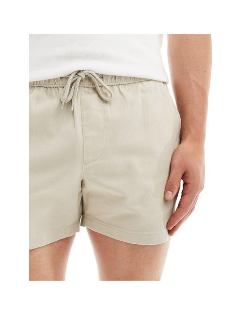 ASOS White Skinny Chino Shorts for men
