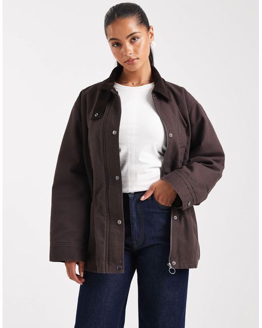 Veste cintrée à la taille - prune ASOS en coloris Blue
