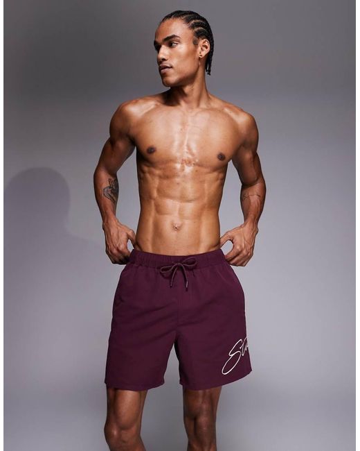 ASOS Purple Swim Shorts for men