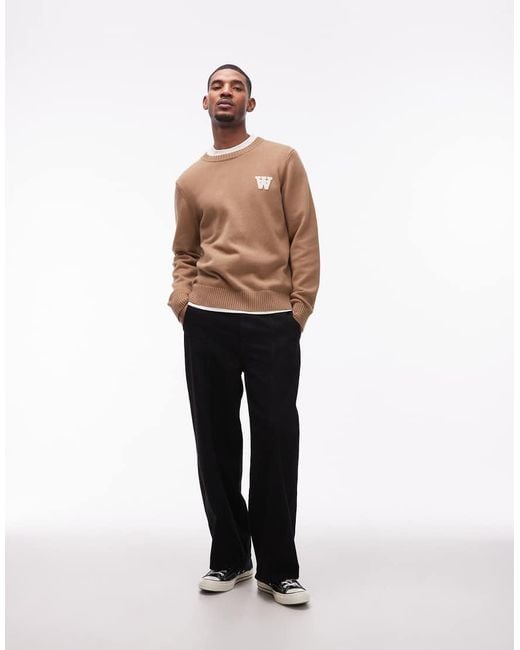 DOUBLE A by WOOD WOOD Natural Tay Lambswool Jumper for men