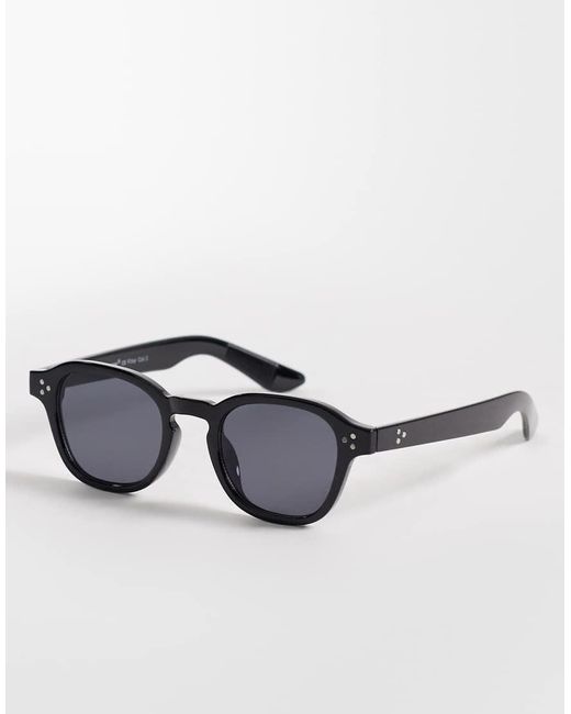 A.J. Morgan Black Baskets Round Sunglasses