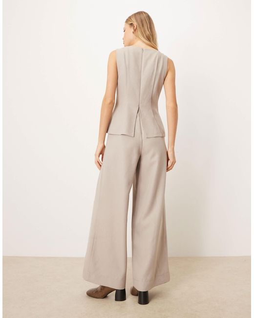 ASOS Natural Waistcoat Jumpsuit