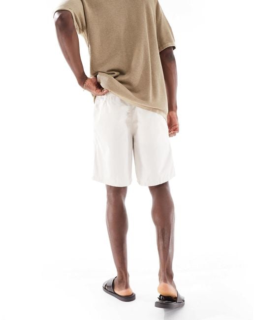 Jack & Jones White Drawstring Chino Short for men