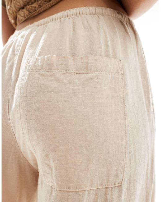JJXX Natural Linen Blend Wide Fit Trouser