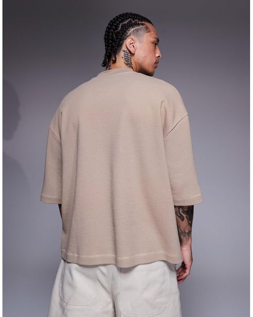 ASOS – kastiges oversize-t-shirt in Gray für Herren