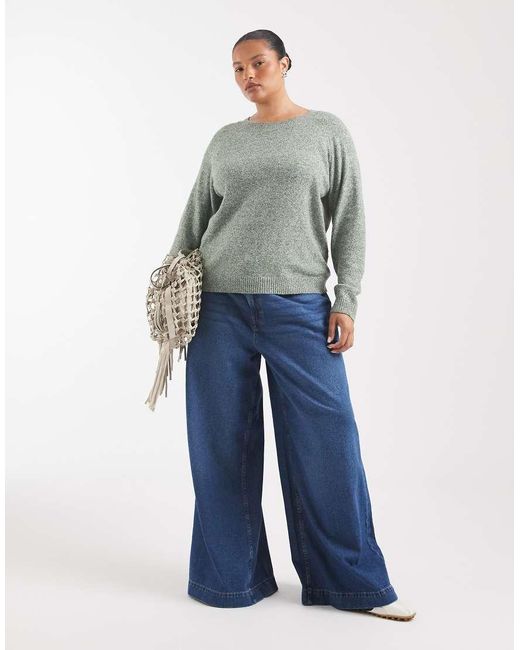 Vero Moda Gray Soft Round Neck Knitted Jumper