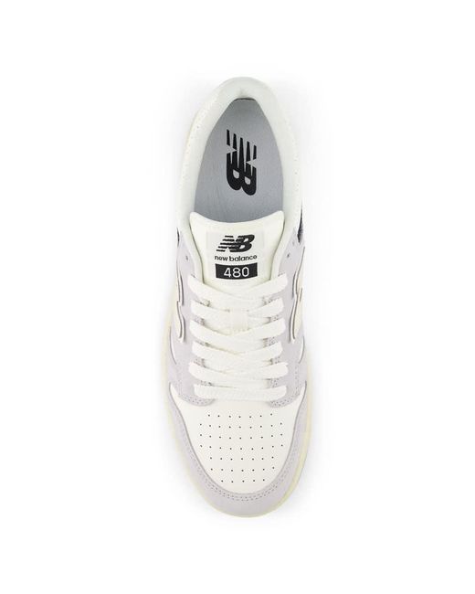 New Balance White 480 Trainers