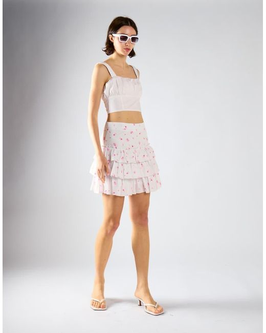 Collective The Label White Rara Mini Skirt