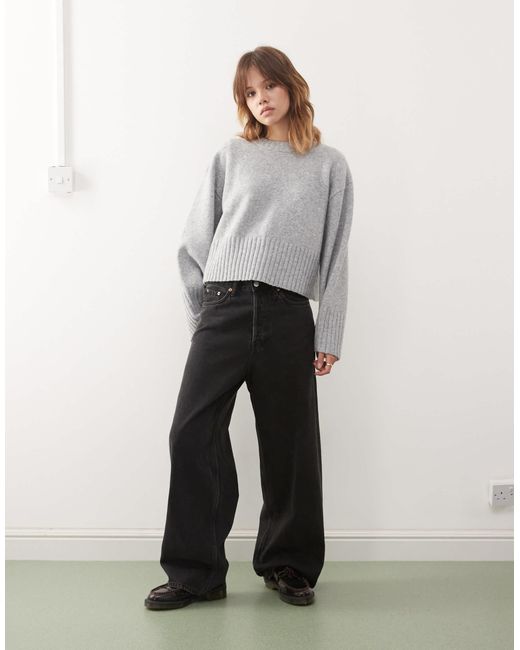 Monki Gray – strickpullover