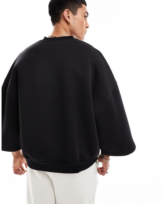 ASOS Black Extreme Oversized Sweatshirt for men