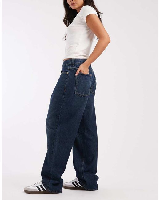 Collusion Blue Antifit Mid Rise Jeans