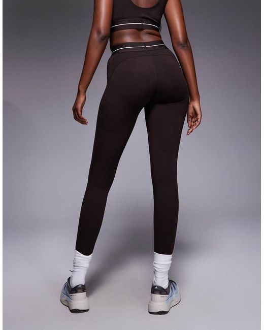 Adidas Originals Brown Adidas Training Hyperglam Linear Full Length Leggings