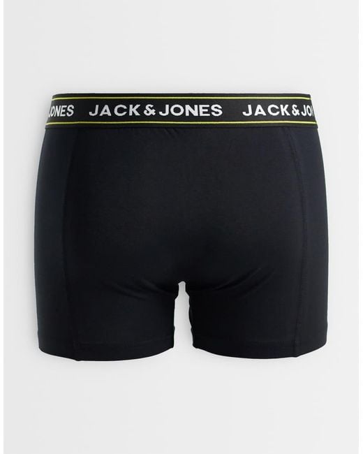Jack & Jones Blue 5 Pack Of Boxers With Contrast Waistband for men
