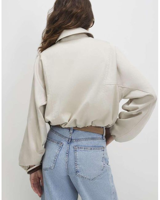River Island Blue Zip Through Harrington Jacket
