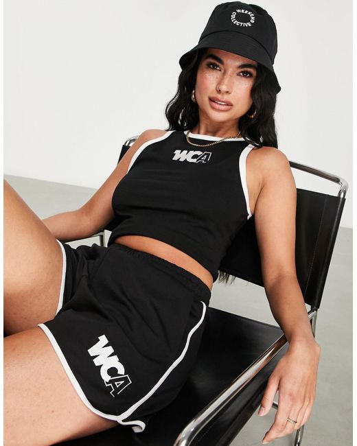 Asos weekend collective débardeur à liserés et logo wca ASOS en