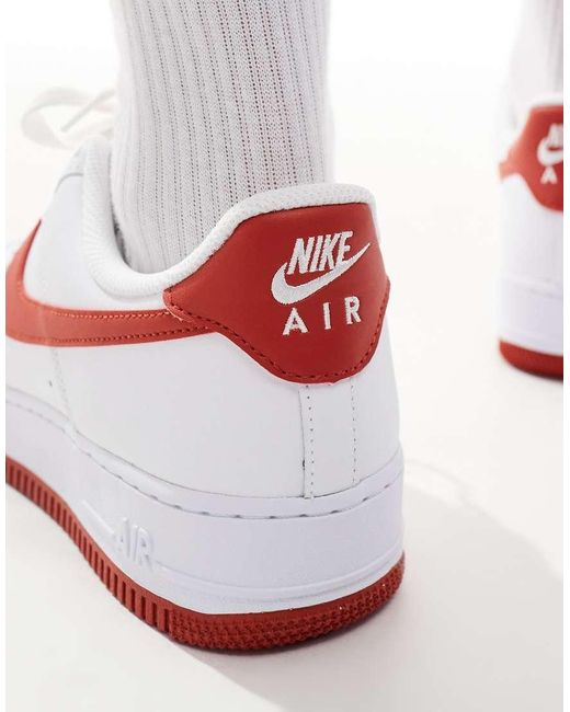 Nike blancas y rojas sale
