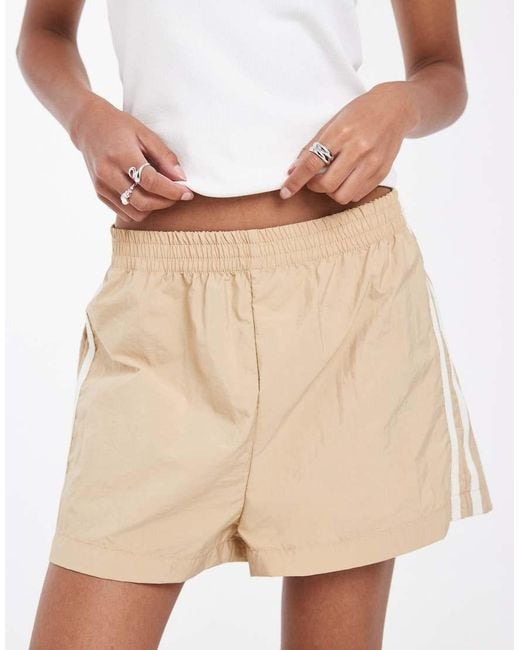 ASOS Natural Techy Side Stripe Short