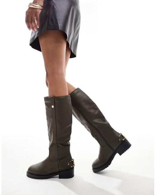 SIMMI Green Simmi London Gerald Knee Boot