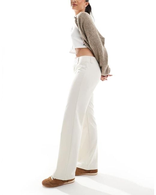 Cotton On White Lola Low Rise Suiting Pant