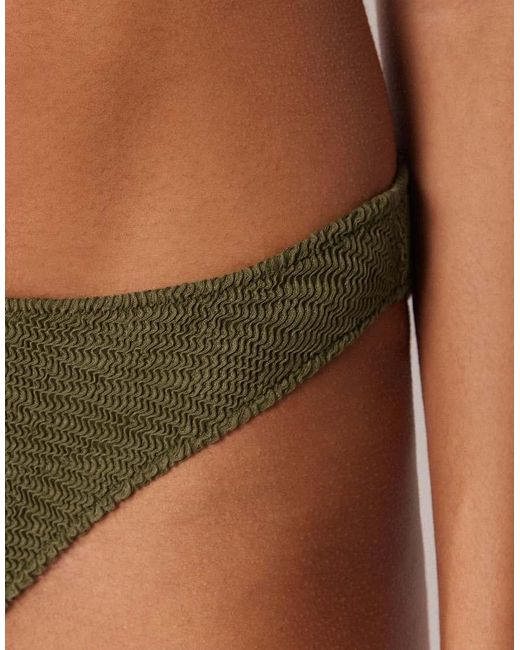 Calzedonia Green Bikini Bottoms Crinkle Waves