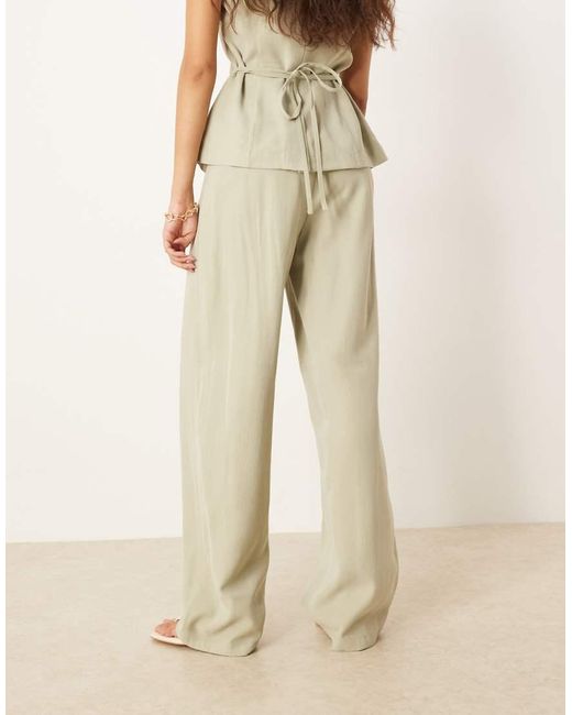 Vila Natural High Waisted Tailored Trouser Co-ord