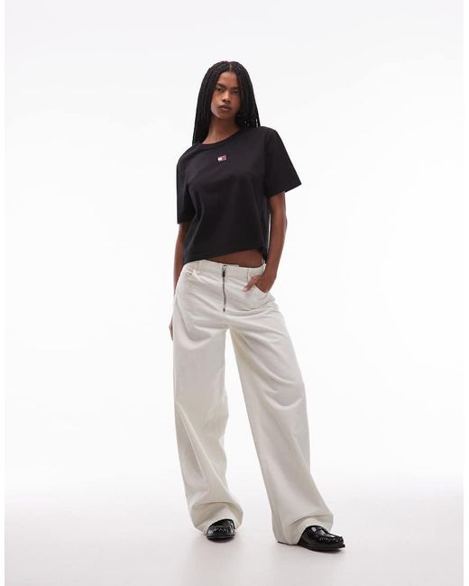 Tommy Hilfiger Black Central Badge Boxy T-shirt