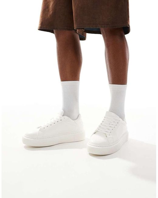 Jack & Jones Brown Faux Leather Trainer for men