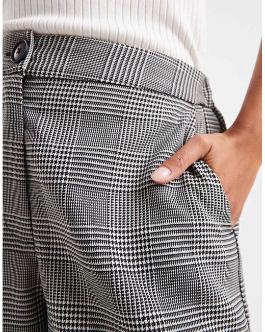 ASOS Gray Asos Design Petite Tailored Relaxed Straight Leg Trousers