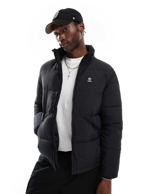 Chaqueta De Plumas Negra Con Logo Pequeno De Timberland de hombre de color Azul Lyst