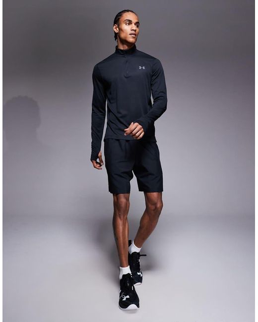 Under Armour Blue Velociti Quarter-Zip Running T-Shirt for men