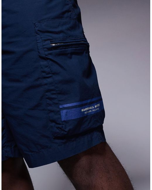 Marshall Artist – seafield – cargo-shorts in Blue für Herren