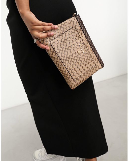 River Island Monogram Cross Body Bag in Brown Lyst UK