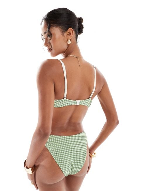 ASOS Green Dorothy Underwired Balcony Bikini Top