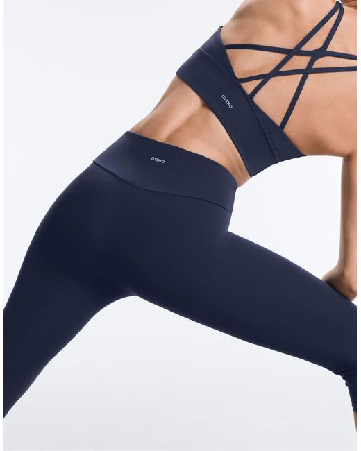 Oysho Blue Comfortlux High-rise 40cm Capri leggings