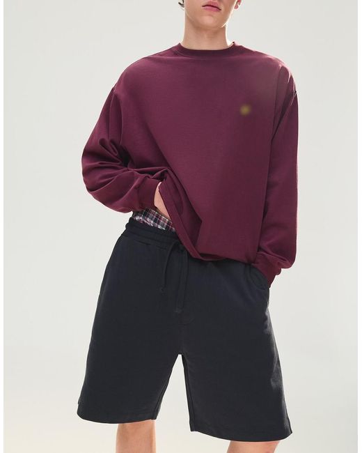 Bermuda Basic di Bershka in Purple da Uomo