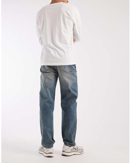 ASOS Blue Straight Jeans for men