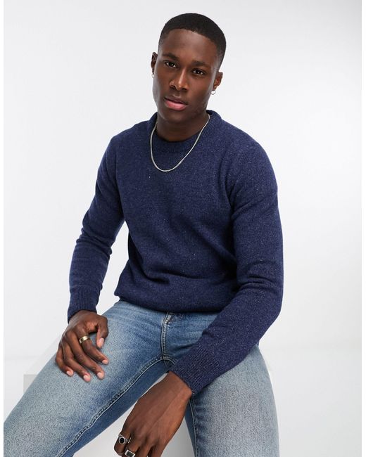 Essential - tisbury - maglione girocollo di Barbour in Blue da Uomo