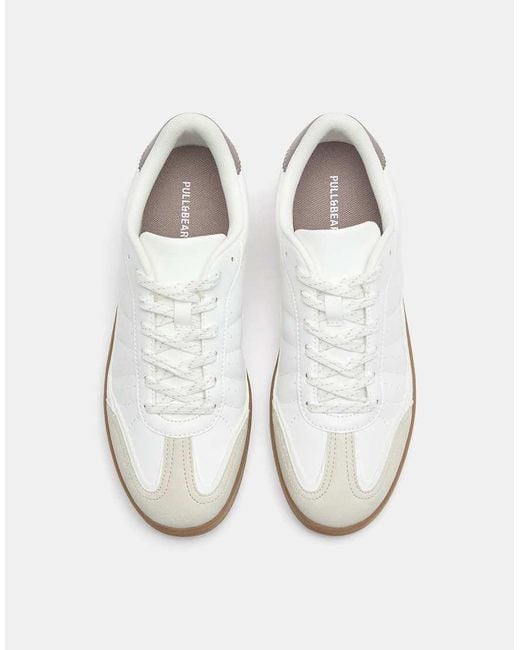 Pull&Bear White Retro Trainers