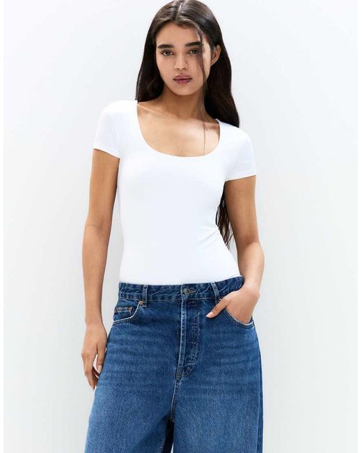 Body A Maniche Corte di Pull&Bear in Blue