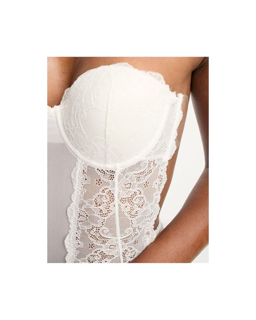 Fashion Forms Bruidskleding - Kanten Strapless Body Zonder Achterkant in het White