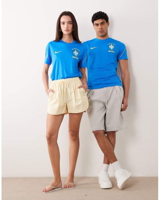 Nike Football Blue Nike Brazil World Cup 26 Backprint T-shirt