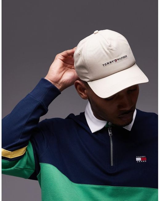 Tommy Hilfiger Blue Linear Logo Cap for men