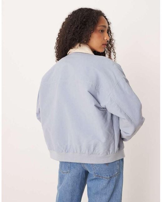 Roxy Blue Sweet Talk Cotton Canva Aviator Jacket