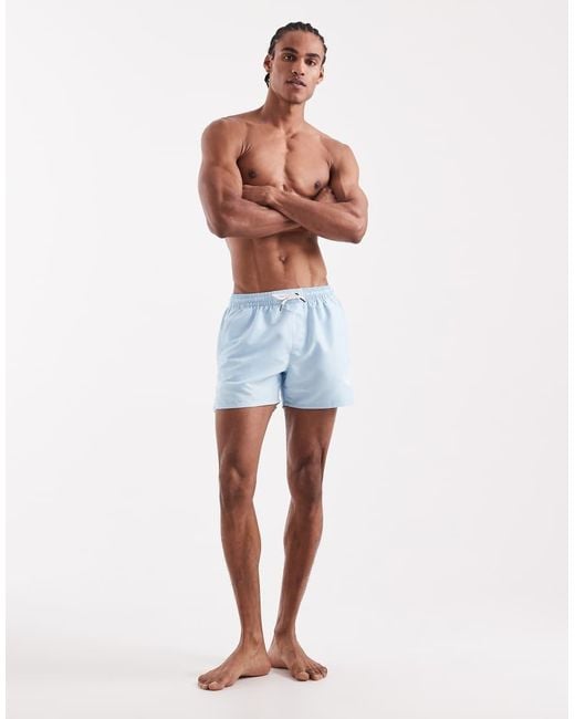 Aray White Embroidered Swim Shorts for men