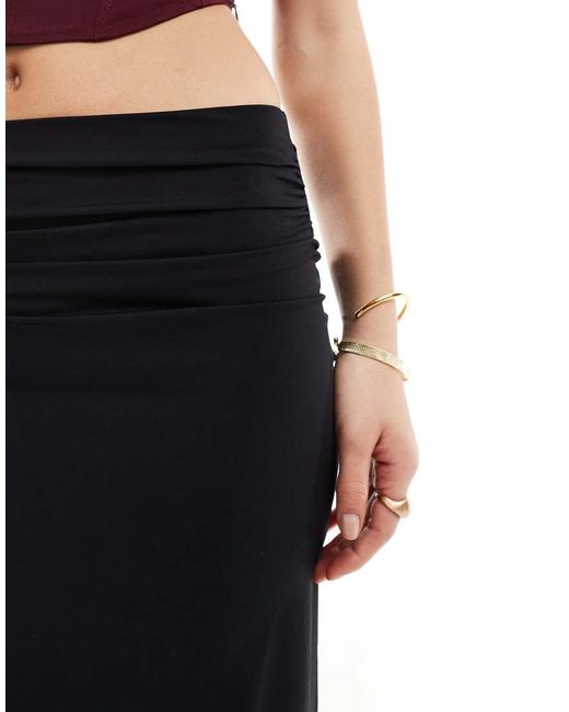 Pull&Bear Blue Polyamide Sculpt Maxi Skirt